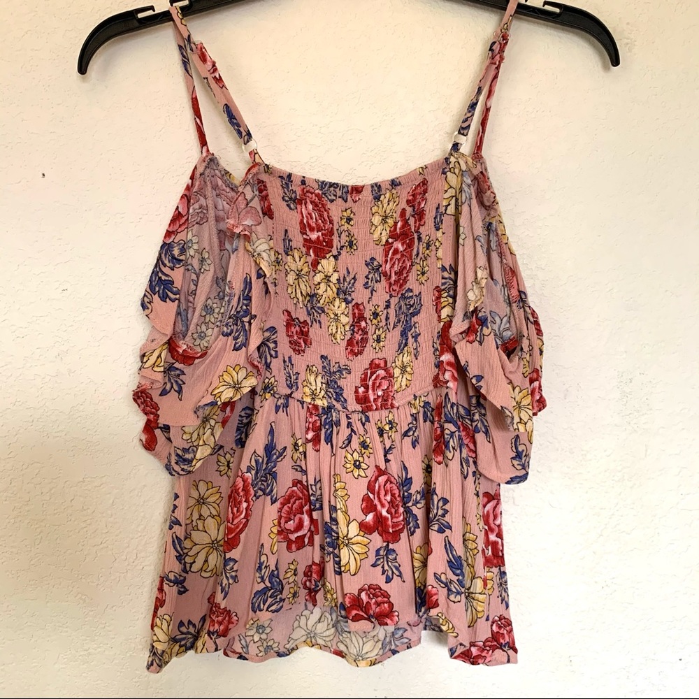 American Rag Off the Shoulder Roses Top - Picture 3 of 5
